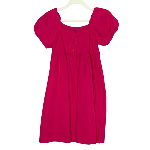 Janie and Jack 10 Girls Fuchsia Pink Puff Sleeve Seersucker Party Dress - Picture 2 of 8